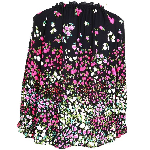 RSVP Talbots Smocked Top Colorful Floral Blouse Elasticized Neckline Women's XLp - Picture 8 of 12